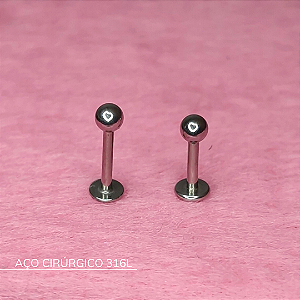 Labret tradicional - Aço Cirúrgico 316L