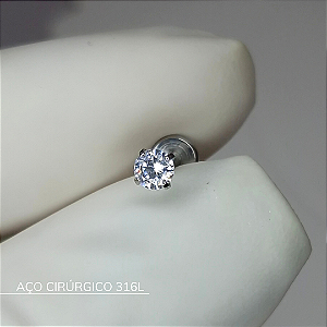 Labret ponto de luz - Aço Cirúrgico 316L