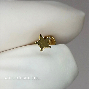 Labret estrela - Aço Cirúrgico 316L