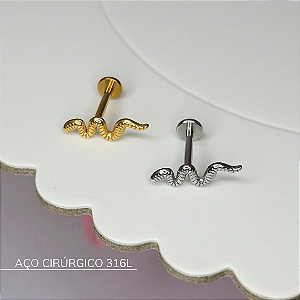 Labret cobrinha - Aço Cirúrgico 316L