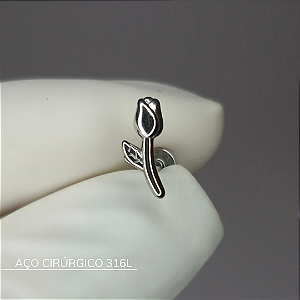 Labret flor - Aço Cirúrgico 316L