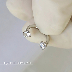 Ferradura pontos de luz - Aço Cirúrgico 316L
