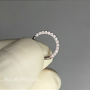 Segmento cravejado frontal - Aço Cirúrgico 316L