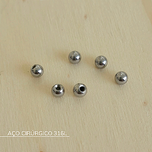 Bolinha avulsa (rosca externa) - Aço Cirúrgico 316L