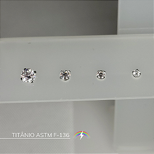 Labret ponto de luz - Titânio ASTM F-136