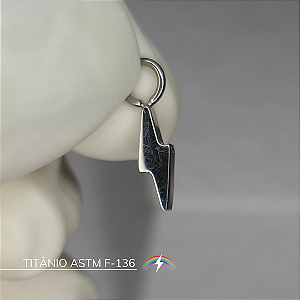 Pingente raio liso - Titânio ASTM F-136