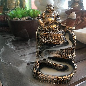 Incensário cascata Buda da prosperidade