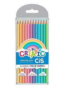 Lápis de cor Criatic Cis tons pastéis 12 cores