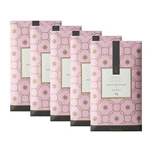 Sachê Perfumado Peônia Garden 10g Via Aroma - KIT 5 Unidades