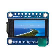 Display LCD OLED I2C 0.96" 80x160 - Colorido (RGB) IPS
