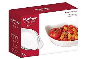 Jogo De 03 Assadeiras Opaline Oval - Marinex Opaline