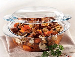 ASSADEIRA TERRINA REDONDA 2,8 LITROS COM TAMPA NADIR