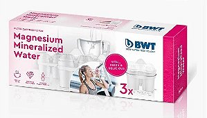 KIT COM 3 FILTROS MINERALIZADORES COM MAGNÉSIO BWT