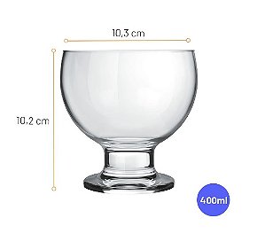 TAÇA PAULISTA SOBREMESA 400ML CAIXA COM 12 UNIDADES