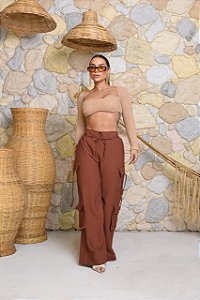 Calça Cargo Samy Marrom