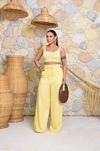 Calça Pantalona Cher Amarela
