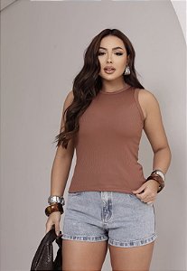 Regata Canelada Georgina Marrom