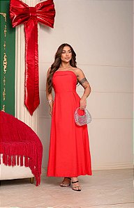 Vestido Longo Adele Vermelho