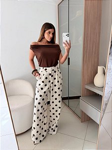 Calça Pantalona Siena Poá
