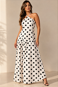 Vestido Longo Aura Poá