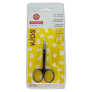 Tesoura De Unha Infantil Kids Mundial 0+ Curva Tesourinha