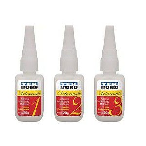 Cola Adesivo Instantâneo Tek Bond 1, 2, 3 20g