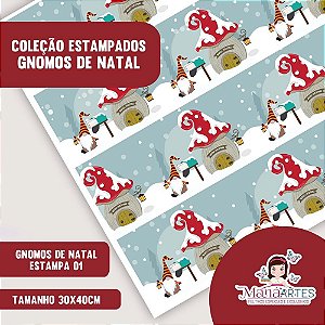 COLEÇÃO ESTAMPADOS - GNOMOS DE NATAL