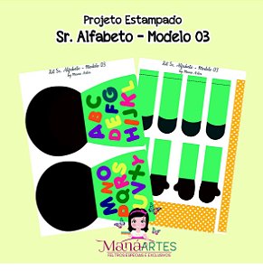 FELTRO ESTAMPADO SR. ALFABETO - MENINO 03