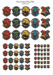 FELTRO ESTAMPADO - ESCUDOS HARRY POTTER