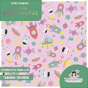 COLEÇÃO FELTRO ESTAMPADO - ASTRONAUTA MENINA