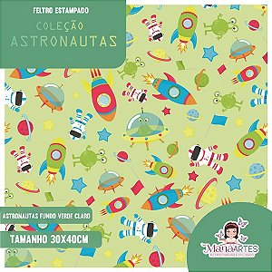 COLEÇÃO FELTRO ESTAMPADO - ASTRONAUTA MENINO
