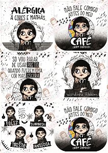 COLEÇÃO TECIDO ESTAMPADO - WANDINHA ADDAMS/ BOLSINHAS
