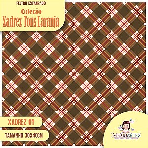 COLEÇÃO ESTAMPADOS - XADREZ TONS LARANJA