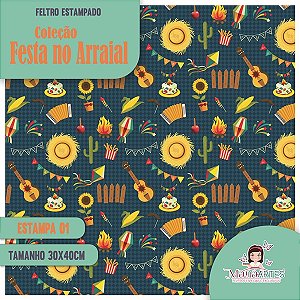 COLEÇÃO FELTROS ESTAMPADOS - FESTA NO ARRAIAL