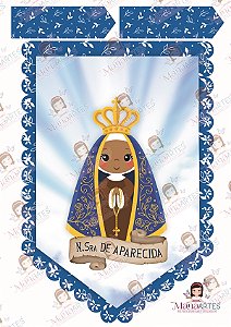 FLÂMULA DE FELTRO NOSSA SENHORA APARECIDA - MOD.04