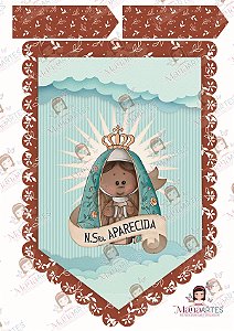 FLÂMULA DE FELTRO NOSSA SENHORA APARECIDA - MOD.05