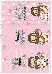 PORTA CHOCOLATE - PÁSCOA CRISTÃ - ROSA