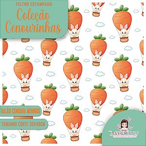 COLEÇÃO FELTRO ESTAMPADO PÁSCOA - CENOURINHAS