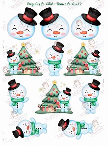 PINGENTES DE NATAL - BONECO DE NEVE 02