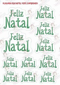 FELTRO ESTAMPADO - PLAQUINHAS DE FELIZ NATAL 03