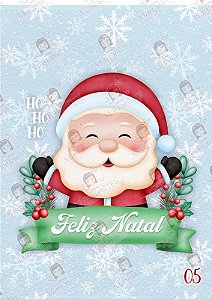 FELTRO ESTAMPADO - PAPAI NOEL BRANCO 05