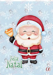 FELTRO ESTAMPADO - PAPAI NOEL BRANCO 06