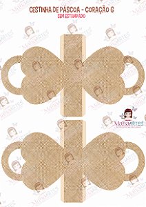 CESTINHA DE PÁSCOA CORAÇÃO P - SEM ESTAMPA