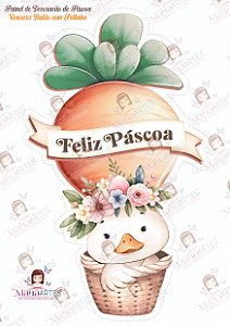 SCRAPFELT DECORAÇÃO DE PÁSCOA - CENOURA BALÃO COM PATINHA