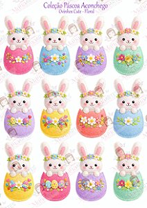 COLEÇÃO PÁSCOA ACONCHEGO - OVINHOS CUTE FLORAL