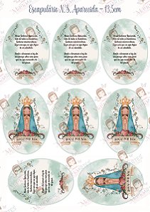 ESCAPULÁRIO NOSSA SENHORA APARECIDA - 13,5CM