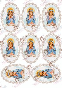 ESCAPULÁRIO NOSSA SENHORA DO CARAVAGGIO - 15CM