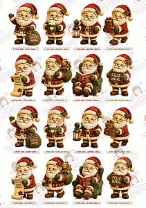Painel de Feltro Estampado Natal Premium – Papai Noel
