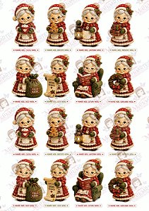 Painel de Feltro Estampado Natal Premium – Mamãe Noel