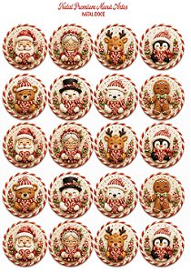 Painel de Feltro Estampado Natal Doce – Personagens Natalinos